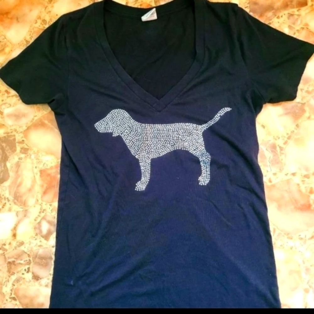 Vs pink pup tee